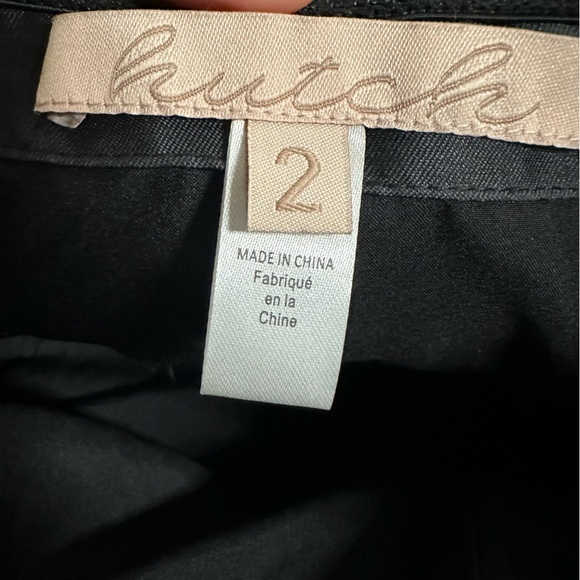 HUTCH black taffeta strapless bow back midi dress 2 - Picture 6 of 10